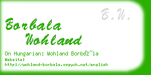 borbala wohland business card